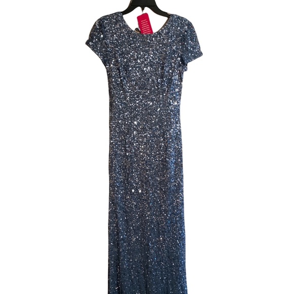 SOLD NWT Adrianna Papell scoop back sequin gown - Picture 4 of 5